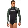 image:imageCRESSI Adult Camouflage Hooded Rash Guard  Neoprene Padded Chest  Cobia get the Hunter EquipmentCamo Green