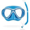 image:imageCressi Kids C Estrella VIP Jr ClearLime Junior SnorkelingDiving Combo SetBlueWhiteTransparent