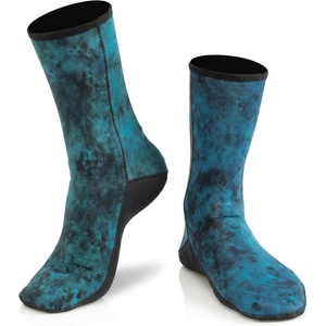 image:imageCRESSI Adult 3 mm Neoprene Camouflage Socks for Freediving Snorkeling Scuba Diving  Hunter Socks Designed in ItalyCamo Blue