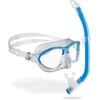 image:imageCressi Unisex Childrens Moon Kid amp Top Junior SnorkelingDiving Combo Set TransparentLight Blue One Size