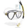 image:imageCressi Premium Quality Snorkeling Adult Set  Big Eyes Evolution amp Alpha Ultra Dry made in ItalyClearYellow
