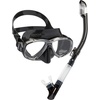 image:imageCressi Adult Snorkeling Set  Mask amp Snorkel  Premium Comfortable Silicone Mask  Dry Top Snorkel  Designed in ItalyBlackBlack