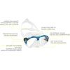 image:imageCressi Adult Snorkeling Set  Mask amp Snorkel  Premium Comfortable Silicone Mask  Dry Top Snorkel  Designed in ItalyClearBlue