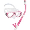 image:imageCressi Adult Snorkeling Set  Mask amp Snorkel  Premium Comfortable Silicone Mask  Dry Top Snorkel  Designed in ItalyClearPink