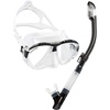 image:imageCressi Adult Snorkeling Set  Mask amp Snorkel  Premium Comfortable Silicone Mask  Dry Top Snorkel  Designed in ItalyClearBlack