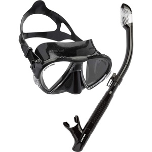 image:imageCressi Adult Snorkeling Set  Mask amp Snorkel  Premium Comfortable Silicone Mask  Dry Top Snorkel  Designed in ItalyBlackBlack