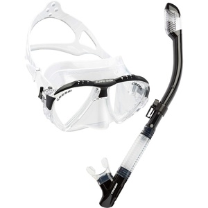 image:imageCressi Adult Snorkeling Set  Mask amp Snorkel  Premium Comfortable Silicone Mask  Dry Top Snorkel  Designed in ItalyClearBlack