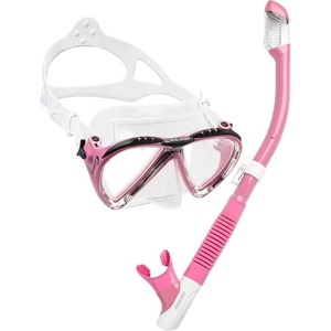 image:imageCressi Adult Snorkeling Set  Mask amp Snorkel  Premium Comfortable Silicone Mask  Dry Top Snorkel  Designed in ItalyClearPink