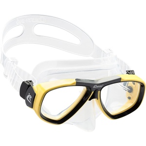 image:imageCressi First Dive Mask with Inclined Lenses for Scuba Diving  Optical Lenses Available  Focus Made in ItalyClearYellow