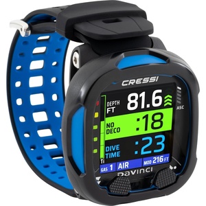 image:imageCRESSI Dive Watch Computer  Full Color LCD Screen Bluetooth Connectivity 3 Operating Modes Rechargeable Battery Da Vinci Designed in ItalyBlackBlue