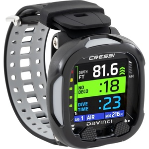 image:imageCRESSI Dive Watch Computer  Full Color LCD Screen Bluetooth Connectivity 3 Operating Modes Rechargeable Battery Da Vinci Designed in ItalyBlackGrey