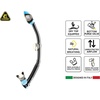 image:imageCressi Adult Diving Dry Snorkel with Splash Guard and Top Valve  Supernova Dry Designed in ItalyBlack