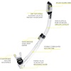 image:imageCressi Adult Diving Dry Snorkel with Splash Guard and Top Valve  Supernova Dry Designed in ItalyClearBlack D