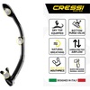 image:imageCressi Adult Diving Dry Snorkel with Splash Guard and Top Valve  Supernova Dry Designed in ItalyClearBlue D