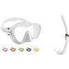 image:imageCressi F1 White and Corsica White Snorkel Mask and Tube Set