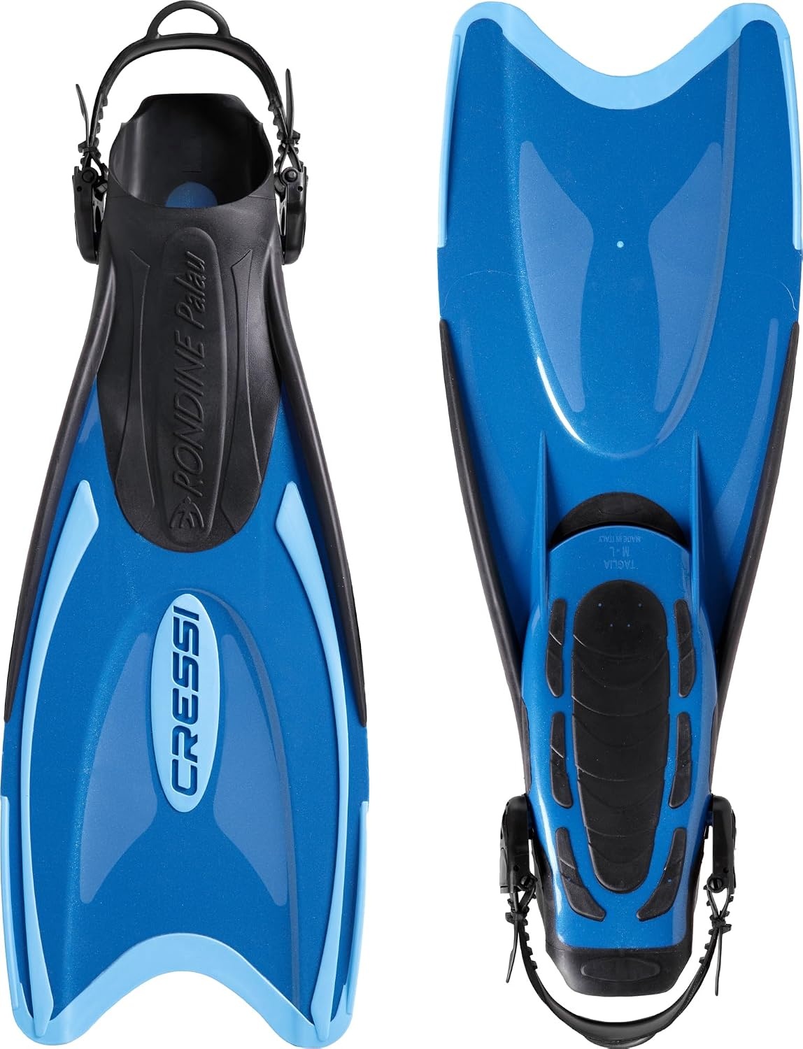 image:imageCressi Snorkeling Fins Palau Adjustable Open Heel Travel Fins for AdultsMulti Colored