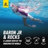 image:imageCressi Junior Snorkeling Kit for Kids Aged 6 to 12  Full Face Mask  Adjustable Fins  Lightweight Colorful Equipment  Baron Jr amp Rocks Set Designed in ItalyLilacWhite