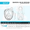 image:imageCressi Junior Snorkeling Kit for Kids Aged 6 to 12  Full Face Mask  Adjustable Fins  Lightweight Colorful Equipment  Baron Jr amp Rocks Set Designed in ItalyBlueWhite