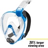 image:imageCressi Junior Snorkeling Kit for Kids Aged 6 to 12  Full Face Mask  Adjustable Fins  Lightweight Colorful Equipment  Baron Jr amp Rocks Set Designed in ItalyLilacWhite