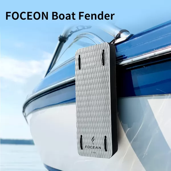 Boat Fender Boat Bumpers Fenders with Ropes, EVA Foam Boat Bumpers for Pontoon Boat Bass Boat and Jon Boat, 23.6"x11"x2.4", 1 Pack