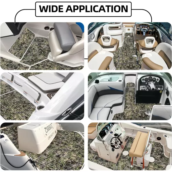 Boat Flooring EVA Foam Boat Decking Camo Marine Flooring Self-Adhesive Boat Mat Boat Carpet for Motorboat RV Yacht Kayak Surfboard 94.5" x 47.2"/23.6"/15.7"