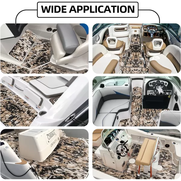 Boat Flooring EVA Foam Boat Decking Camo Marine Flooring Self-Adhesive Boat Mat Boat Carpet for Motorboat RV Yacht Kayak Surfboard 94.5" x 47.2"/23.6"/15.7"