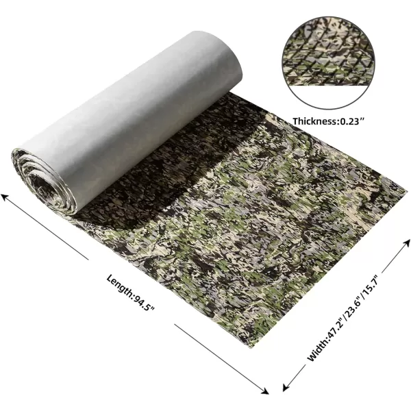 Boat Flooring EVA Foam Boat Decking Camo Marine Flooring Self-Adhesive Boat Mat Boat Carpet for Motorboat RV Yacht Kayak Surfboard 94.5" x 47.2"/23.6"/15.7"