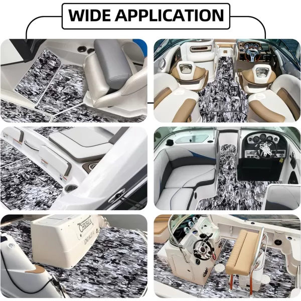 Boat Flooring EVA Foam Boat Decking Camo Marine Flooring Self-Adhesive Boat Mat Boat Carpet for Motorboat RV Yacht Kayak Surfboard 94.5" x 47.2"/23.6"/15.7"