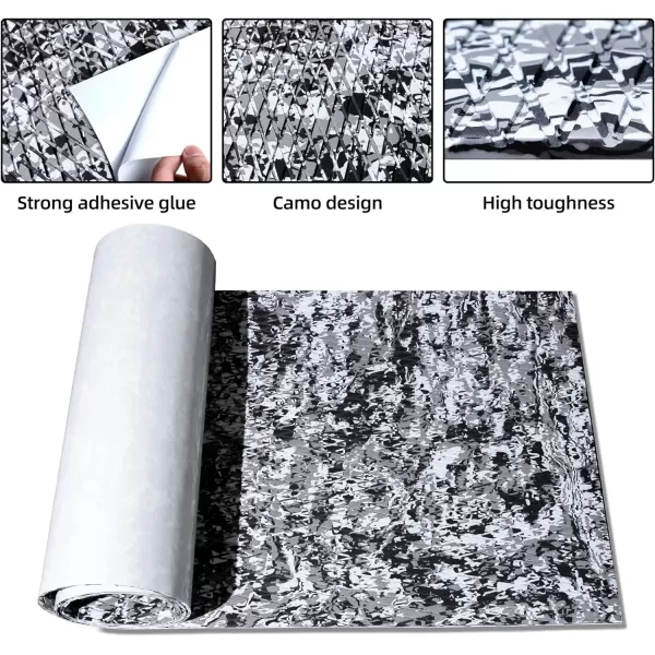 Boat Flooring EVA Foam Boat Decking Camo Marine Flooring Self-Adhesive Boat Mat Boat Carpet for Motorboat RV Yacht Kayak Surfboard 94.5" x 47.2"/23.6"/15.7"