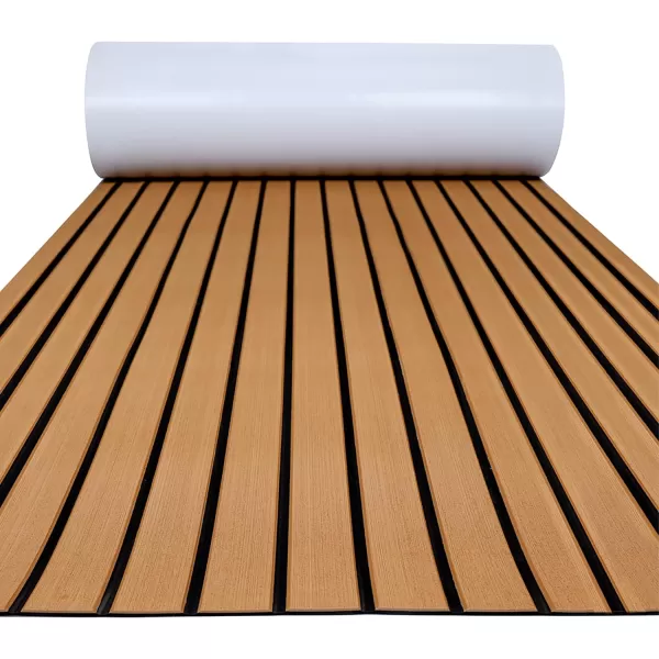 Boat Flooring EVA Foam Boat Decking Faux Teak Marine Flooring Boat Mat Boat Carpet Sheet for Motorboat RV Yacht Kayak Surfboard, 94.5"x 47.2"/35.4"/23.6"/15.7"