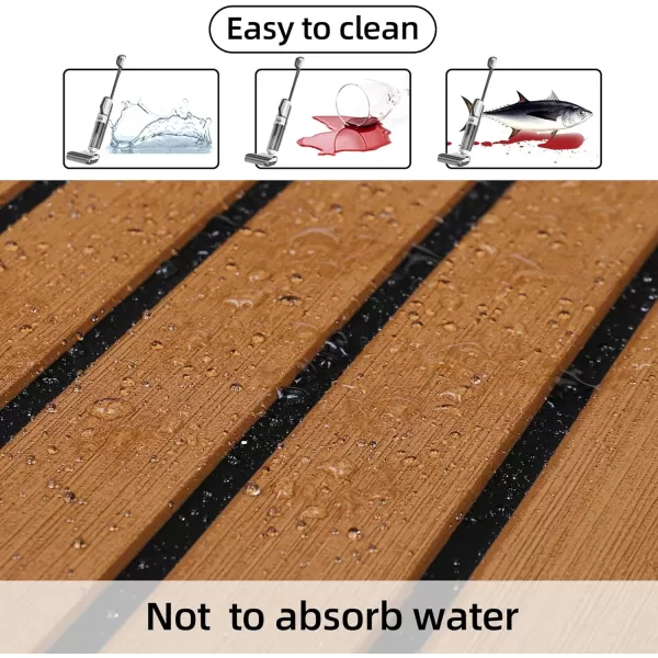 Boat Flooring EVA Foam Boat Decking Faux Teak Marine Flooring Boat Mat Boat Carpet Sheet for Motorboat RV Yacht Kayak Surfboard, 94.5"x 47.2"/35.4"/23.6"/15.7"