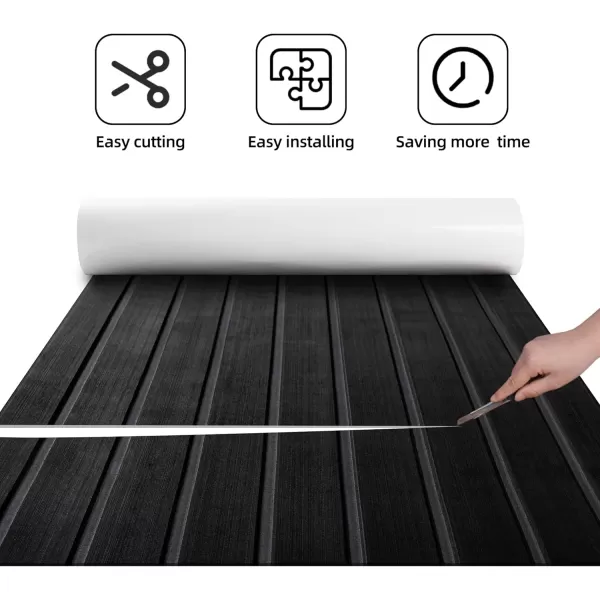 Boat Flooring EVA Foam Boat Decking Faux Teak Marine Flooring Boat Mat Boat Carpet Sheet for Motorboat RV Yacht Kayak Surfboard, 94.5"x 47.2"/35.4"/23.6"/15.7"