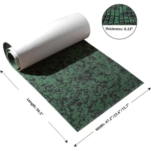 Boat Flooring EVA Foam Boat Decking Marine Flooring Camo Brushed Non-Slip Self-Adhesive Boat Carpet for Motorboat Yacht Kayak RV Swimming Pool 94.5" x47.2"/ 23.6"/15.7"