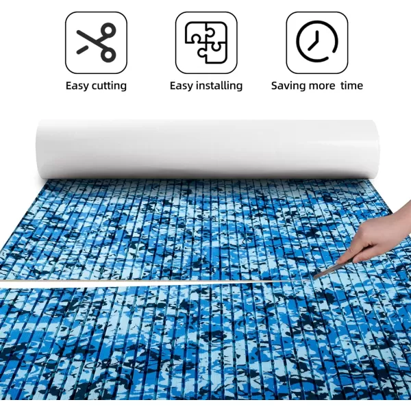 Boat Flooring EVA Foam Boat Decking Marine Flooring Camo Brushed Non-Slip Self-Adhesive Boat Carpet for Motorboat Yacht Kayak RV Swimming Pool 94.5" x47.2"/ 23.6"/15.7"