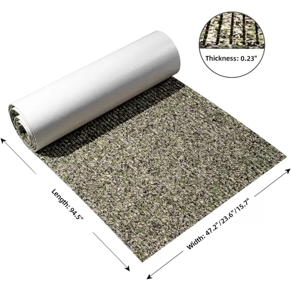 Boat Flooring EVA Foam Boat Decking Marine Flooring Camo Brushed Non-Slip Self-Adhesive Boat Carpet for Motorboat Yacht Kayak RV Swimming Pool 94.5" x47.2"/ 23.6"/15.7"