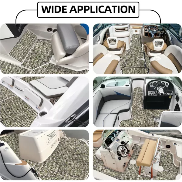 Boat Flooring EVA Foam Boat Decking Marine Flooring Camo Brushed Non-Slip Self-Adhesive Boat Carpet for Motorboat Yacht Kayak RV Swimming Pool 94.5" x47.2"/ 23.6"/15.7"