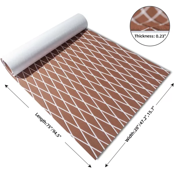 Boat Flooring EVA Foam Boat Decking Marine Mat Non-Slip Self-Adhesive Flooring Sheet for Motorboat Kayak Surfboard Garden Flooring Swimming Pools