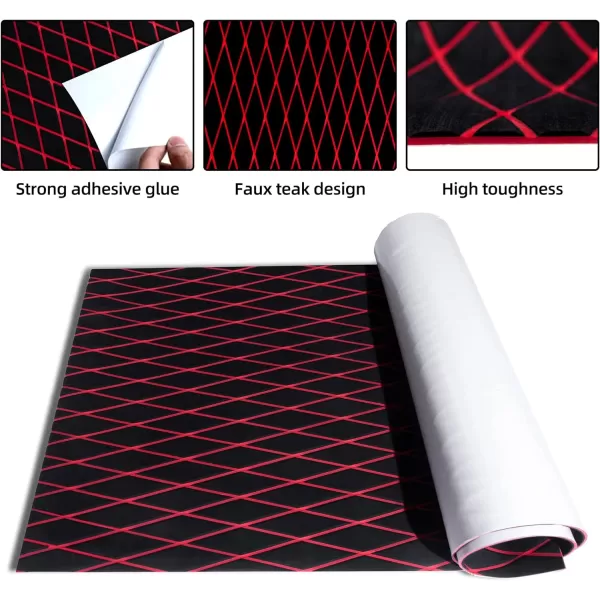 Boat Flooring EVA Foam Boat Decking Marine Mat Non-Slip Self-Adhesive Flooring Sheet for Motorboat Kayak Surfboard Garden Flooring Swimming Pools