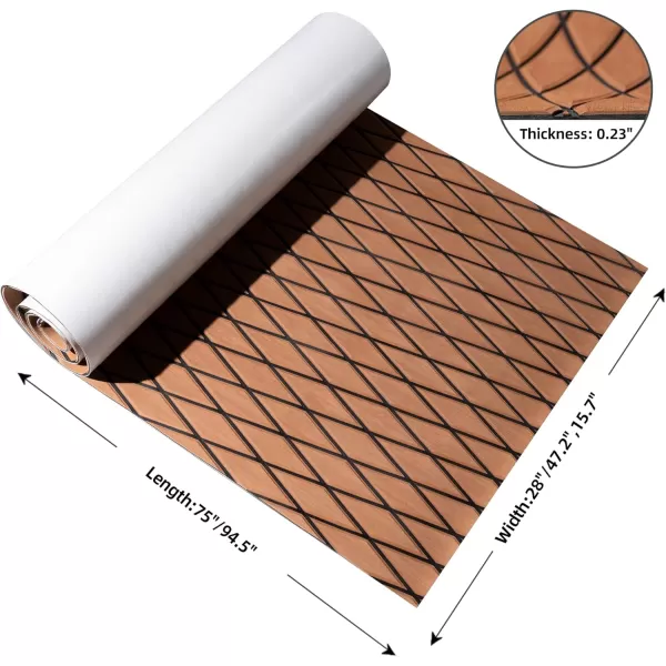 Boat Flooring EVA Foam Boat Decking Marine Mat Non-Slip Self-Adhesive Flooring Sheet for Motorboat Kayak Surfboard Garden Flooring Swimming Pools