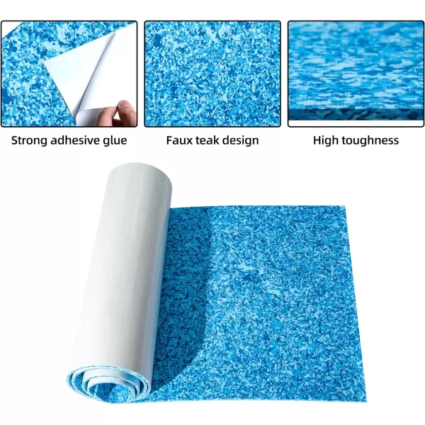 Boat Flooring EVA Foam Boat Decking Sheet Non-Slip Brushed Marine Flooring Self-Adhesive Boat Carpet for Motorboat Yacht Kayak RV 94.5" x47.2"/ 23.6"/15.7"