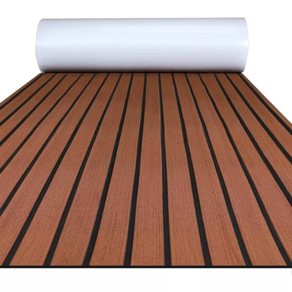 Boat Flooring EVA Foam Boat Decking Faux Teak Marine Flooring Boat Mat Boat Carpet Sheet for Motorboat RV Yacht Kayak Surfboard, 94.5"x 47.2"/35.4"/23.6"/15.7"