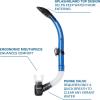 imageSCUBAPRO Escape SemiDry Snorkel with Purge Valve and Splashguard BarrelTop DesignBlue