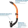 imageSCUBAPRO Escape SemiDry Snorkel with Purge Valve and Splashguard BarrelTop DesignOrange