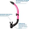 imageSCUBAPRO Escape SemiDry Snorkel with Purge Valve and Splashguard BarrelTop DesignPink