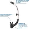 imageSCUBAPRO Escape SemiDry Snorkel with Purge Valve and Splashguard BarrelTop DesignWhite