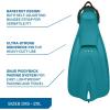 imageSCUBAPRO GO Travel Scuba Diving Fin for Snorkeling and Swimming Open Heel StrapTurquoise