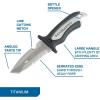 imageSCUBAPRO Mako Titanium Scuba Diving Knife with 35Inch Blade Includes Locking Sheath and BCD Mounting Kit