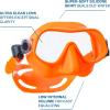 imageSCUBAPRO Steel Pro Scuba Diving Mask for Freediving with Single Lens and Frameless Low Volume DesignOrange