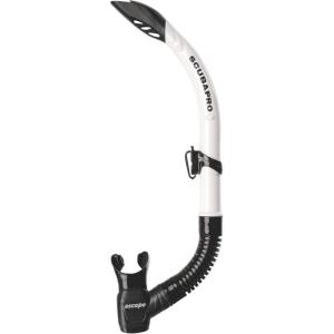 imageSCUBAPRO Escape SemiDry Snorkel with Purge Valve and Splashguard BarrelTop DesignWhite