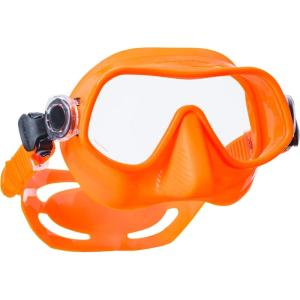 imageSCUBAPRO Steel Pro Scuba Diving Mask for Freediving with Single Lens and Frameless Low Volume DesignOrange
